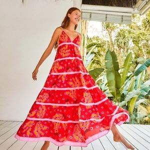 FARM Rio - Red Banana 🍌 Tier Dress